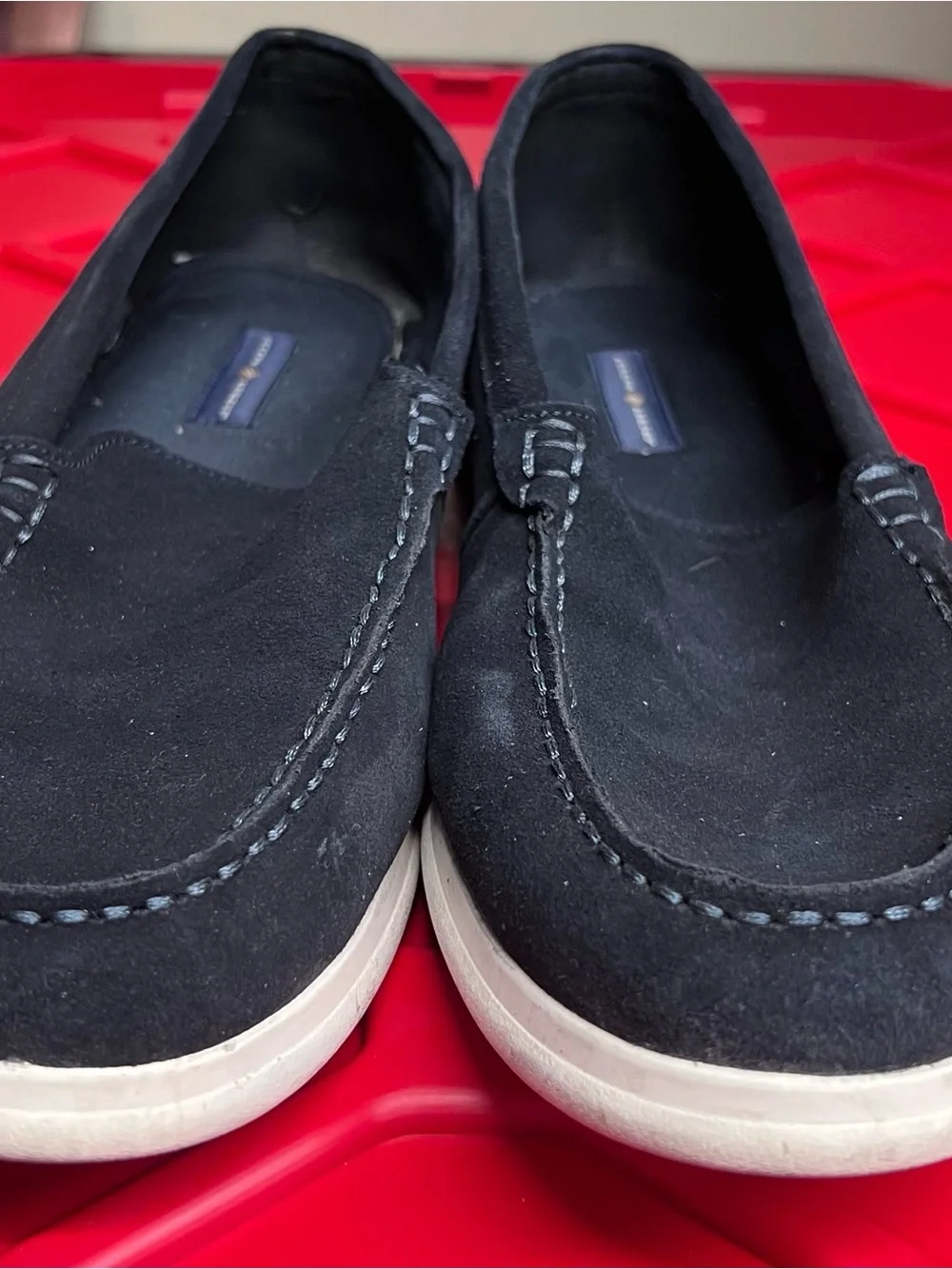 Joseph Abboud Navy Suede Venetian Loafers